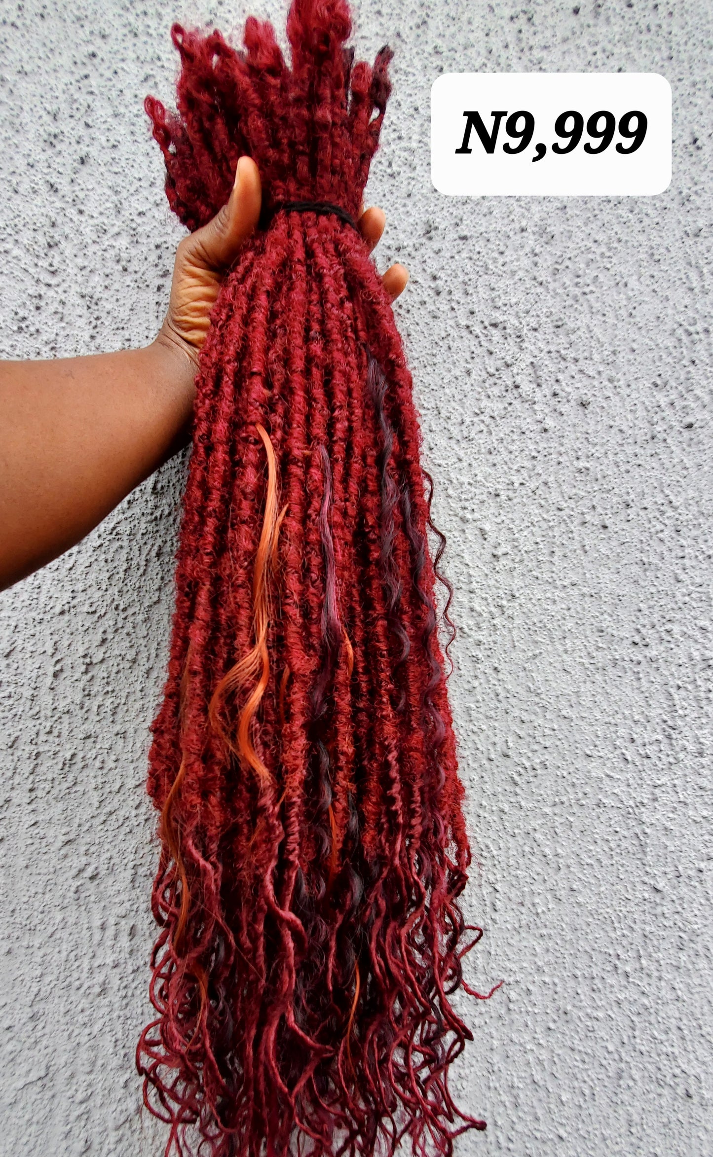 Burgundy Goddess Locs